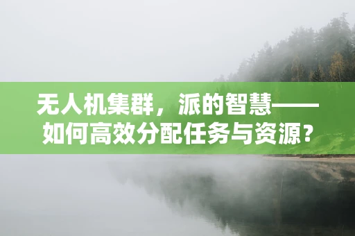 无人机集群，派的智慧——如何高效分配任务与资源？