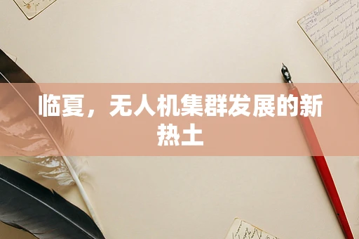 临夏，无人机集群发展的新热土