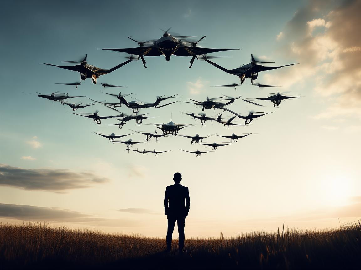 校长领航,无人机集群展翅高飞