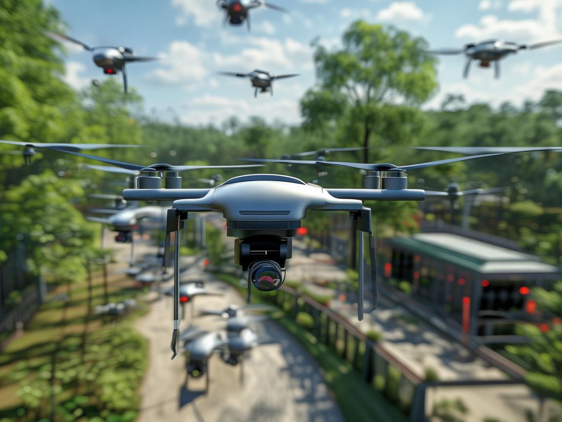 无人机集群助力动物园笼舍巡检