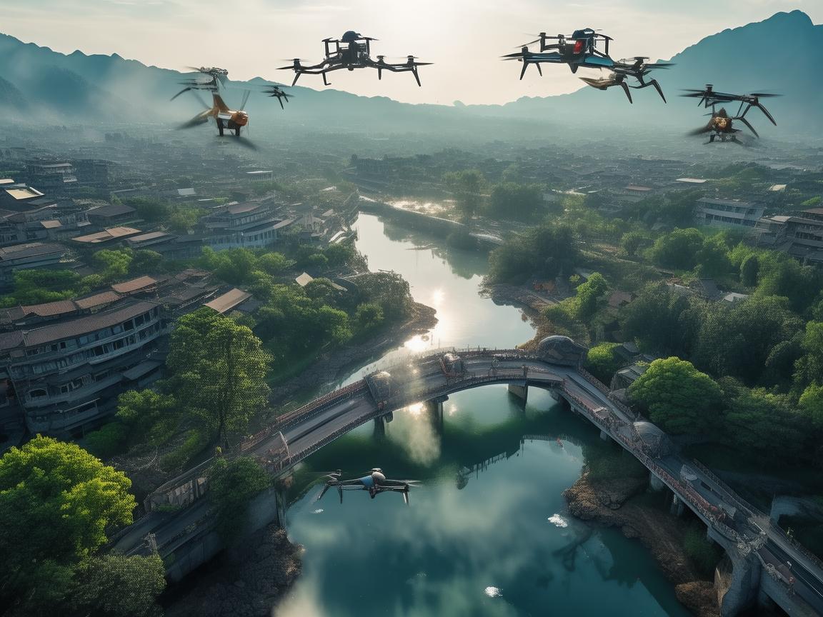 无人机集群，飞越云南过桥米线香韵