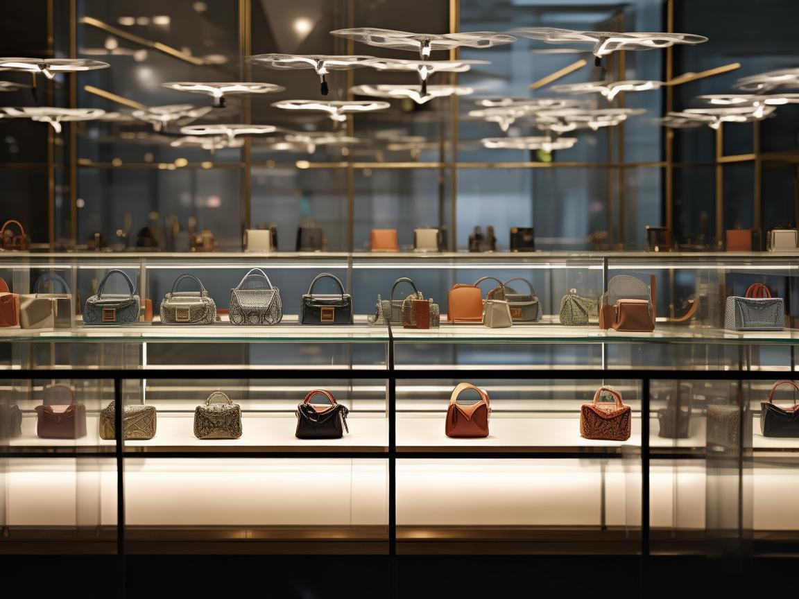 无人机集群助力箱包店展示柜创新升级