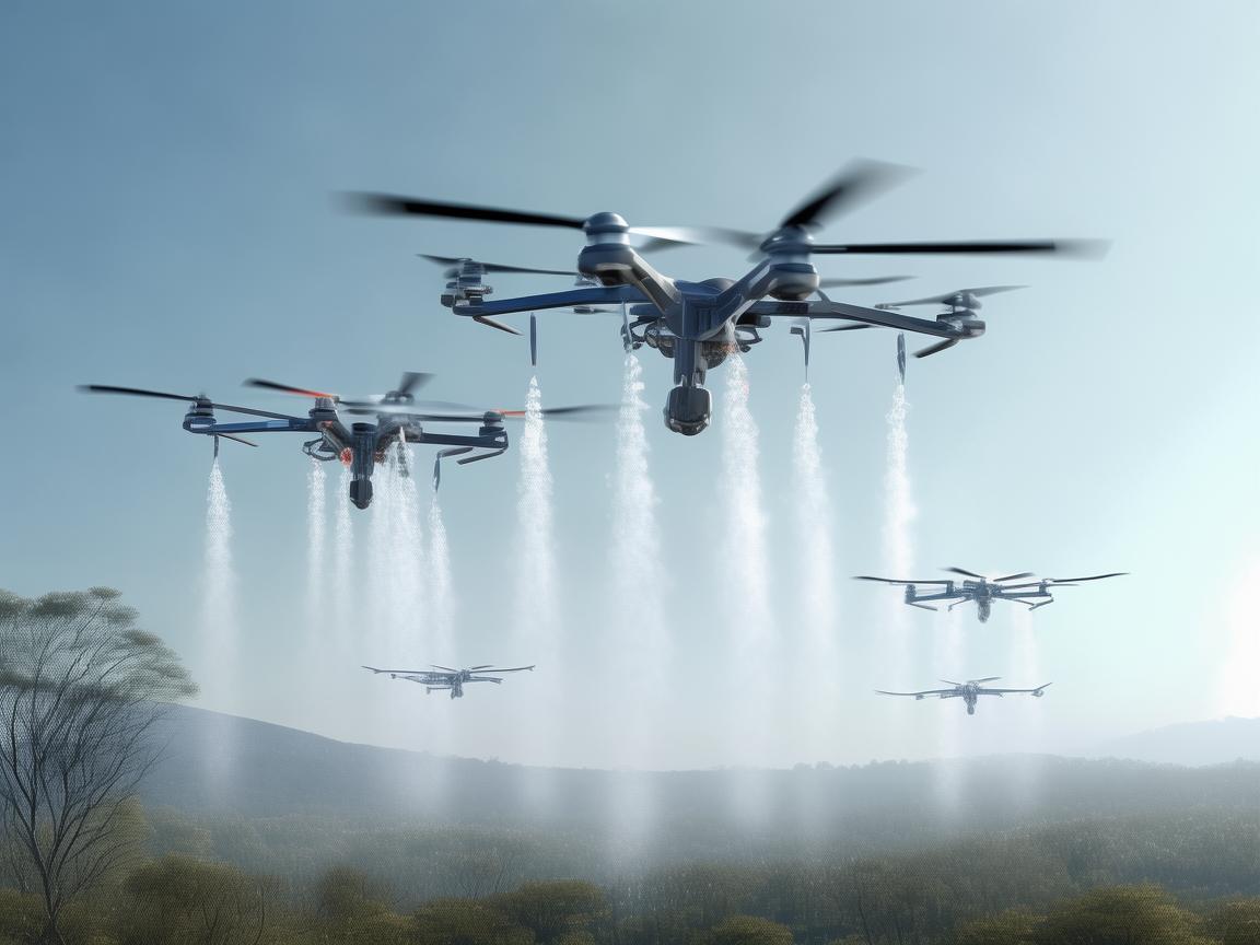 无人机集群,消毒液喷洒新力量