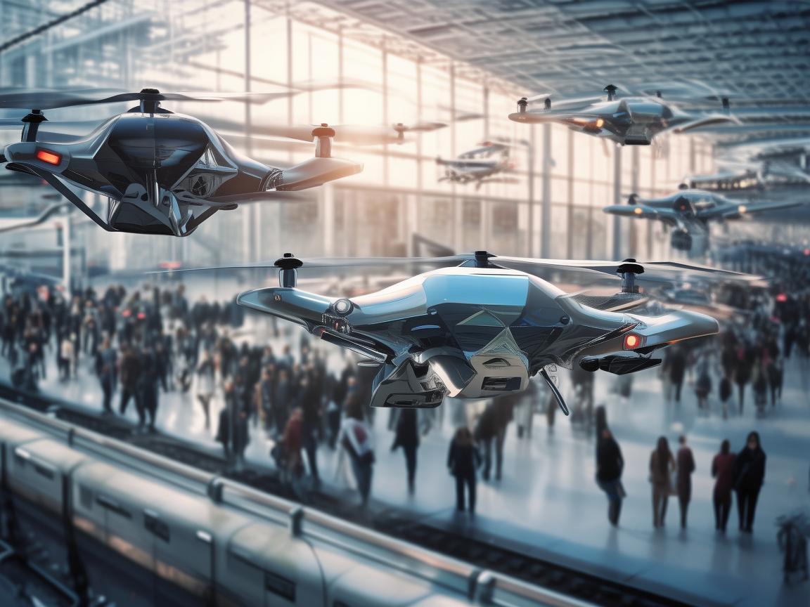 高铁站无人机集群，智能交通新力量